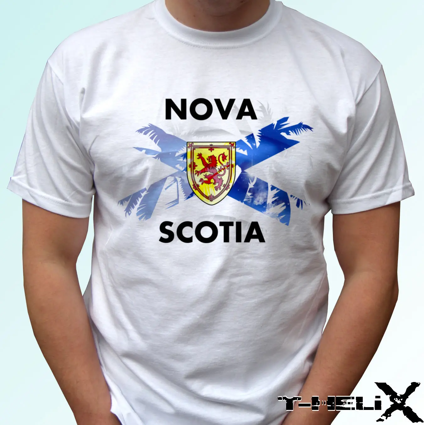Nova Scotia/белая футболка с изображением флага топ канадский дизайн мужская женская