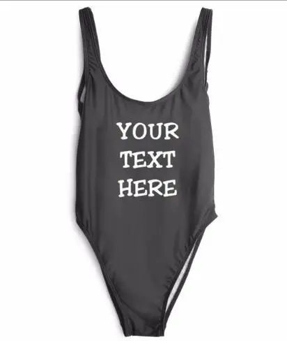 

YOUR TEXT HERE Backless Bodysuit Jumpsuit Girl Sexy Style High Cut Swimwear Swinsuit Rompers Beachwear One Piece Swimsuit