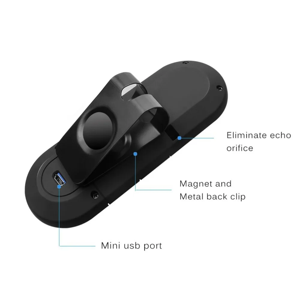 2021 Bluetooth-compatible Handsfree Car Speaker Phone MP3 Music Player Sun Visor Clip Speakerphone With Car Charger