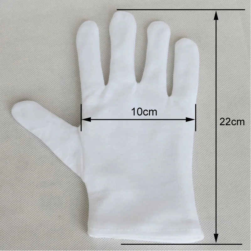 Белые перчатки из хлопка, Сервировочные/перчатки официанта, дворецкий, для снукера, КОННЫЕ ПЕРЧАТКИ