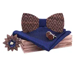 На заказ ручной работы деревянный галстук-бабочка галстук Южное платье британский жених Свадебный бантик бизнес деревянная коробка набор