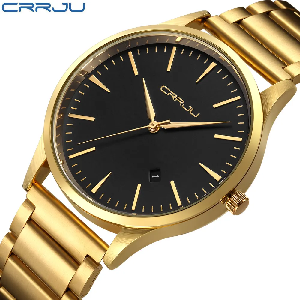 

Luxury Gold Black Simple Style Watch Men Business Man Watch Golden Waterproof Unique Fashion Casual Quartz Male Dress Clock Gift