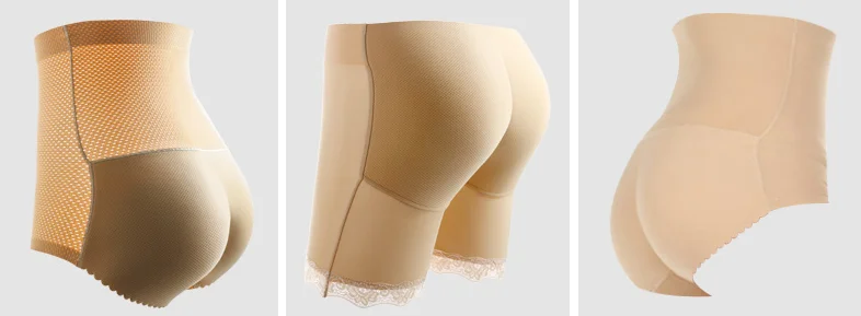 Женские сетчатые мягкие трусики Butt Lift Booty Enhancer поддельные ягодицы колодки бедра попка леди сексуальное нижнее белье черный бежевый AD0614