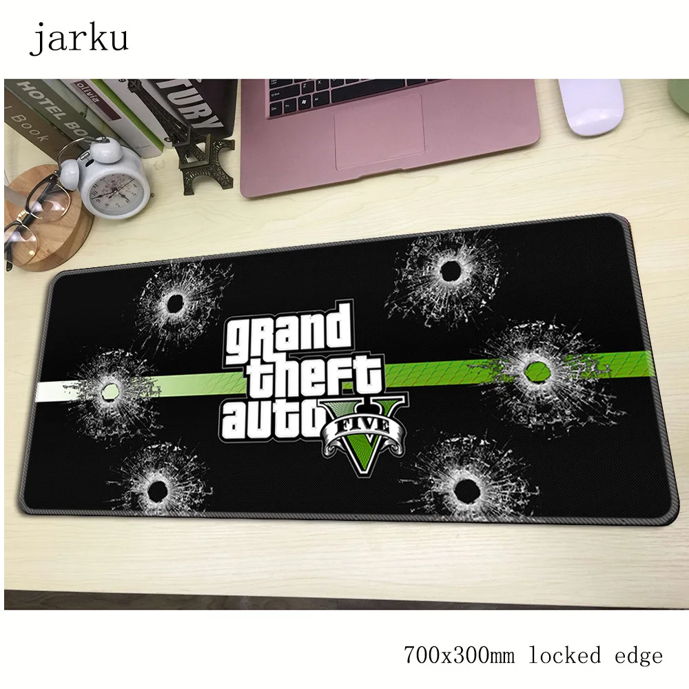 Геймерский коврик для мыши gta v 700x300 мм большой ноутбука игровой властный