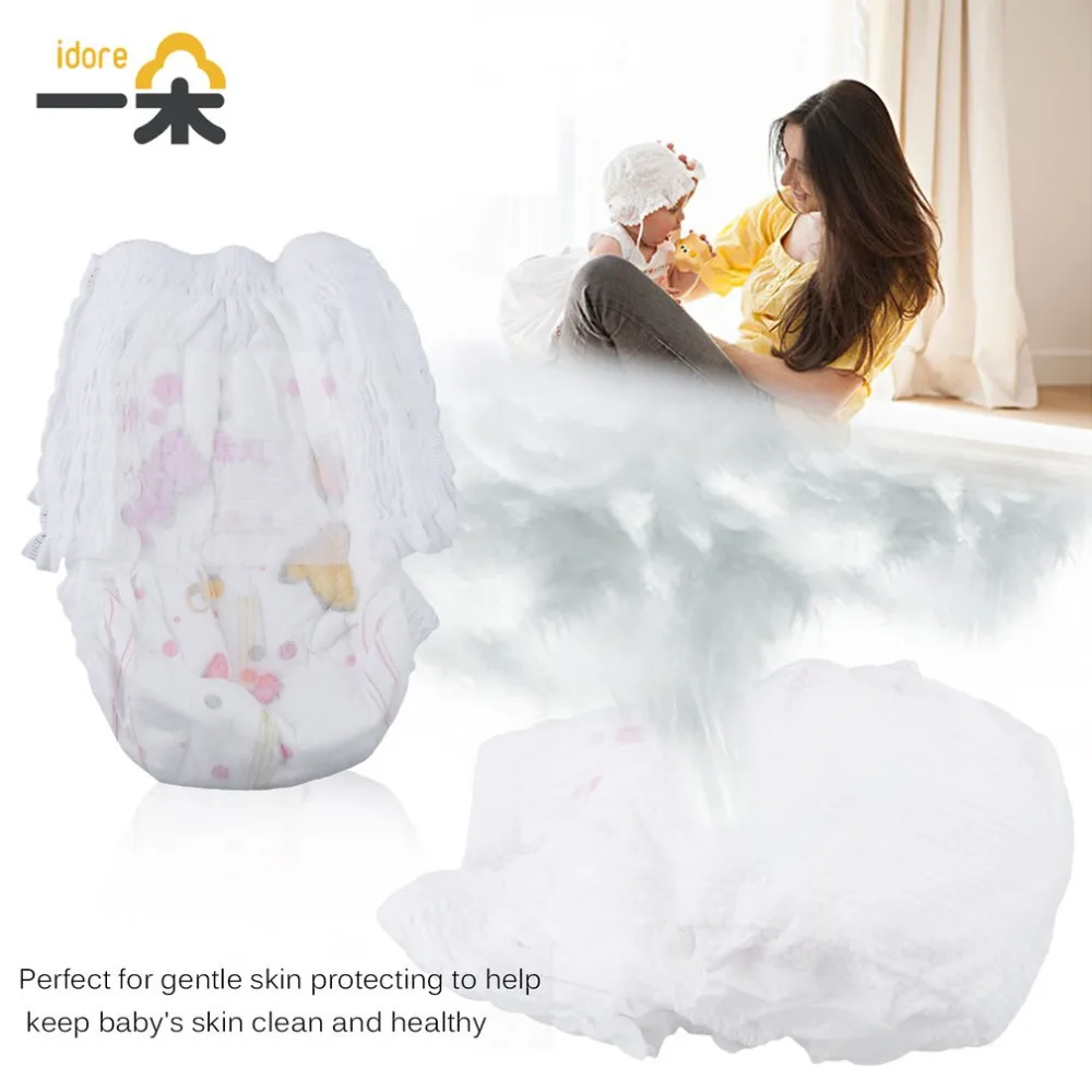 

idore Baby Diapers Ultra-Thin Breathable Disposable Nappies Diaper 3 Size M/L/XL Couches Quick Absorb Diapers For Children Care
