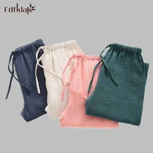 Весенне-летние новые Пижамные брюки хлопковые Пижамные Штаны домашние женские штаны Ночная Пижама Плюс Размер s-xl 4 цвета E1022