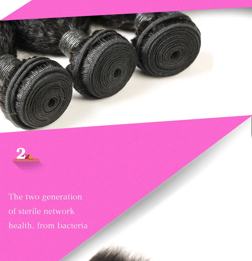 Hair Villa Remy Peruvian Kinky Straight Hair Bundles 1pc Salon Human Hair Extensions High Ratio Longest Hair PCT30% Hair Weave (5)