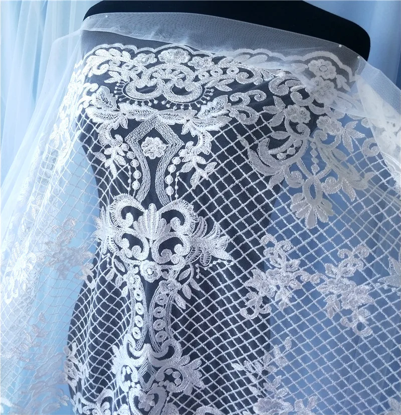 Europe Mesh Grip Lace Fabric Bridal Lace Fabric Curtain Fabric DIY