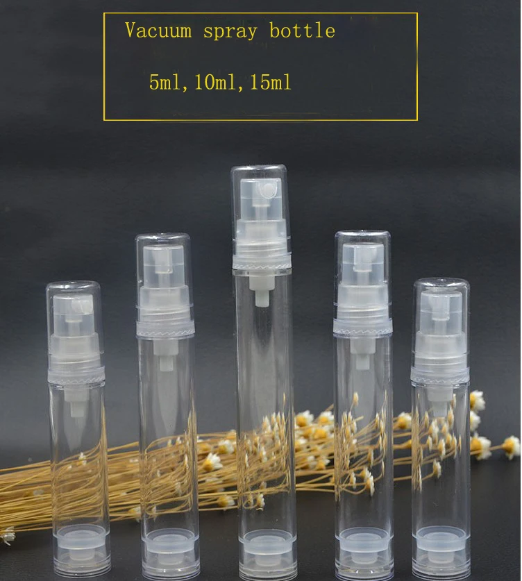 50pcs 5/10/15ml Mini Empty Vacuum Spray Bottle Portable for Travel