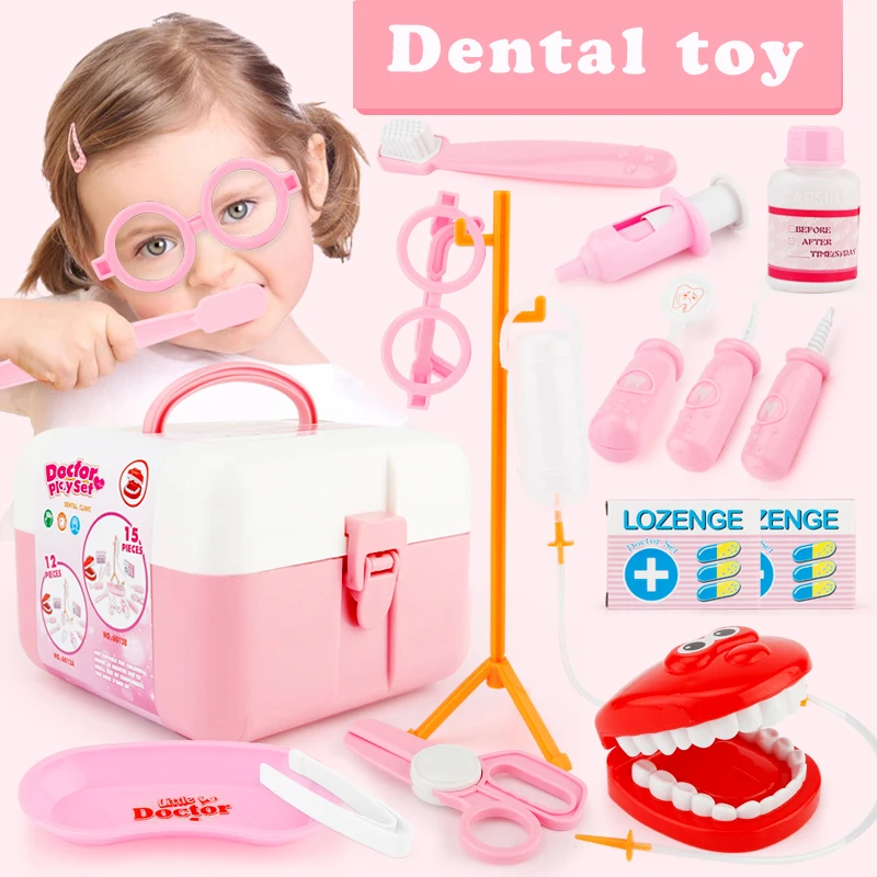 

13pcs Doctor Play Toys Set Doctora Juguetes for Child Medical Kit Baby Educational Box Light Role Pretend Classic Gift