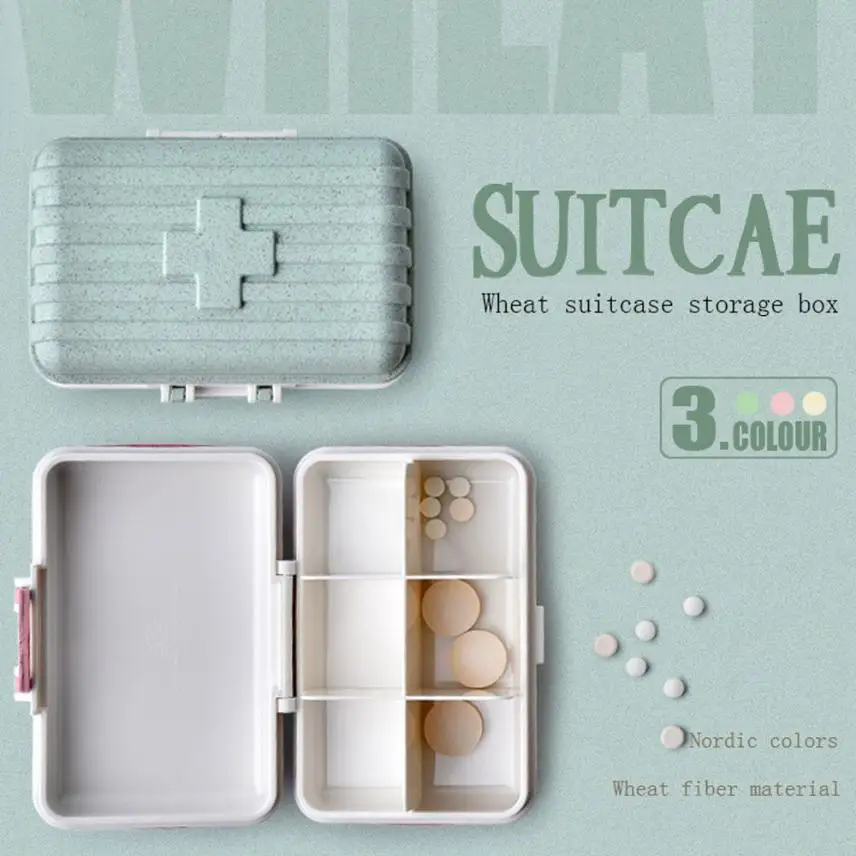 Medicine Box 1 Piece Portable Pill Box Medicine Storage Container Pill