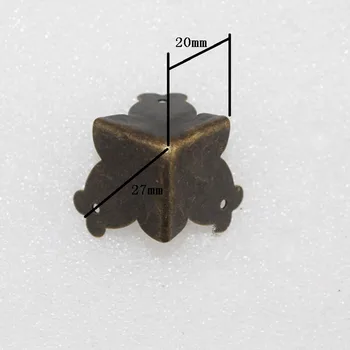 

Bulk Luggage Case Box Corner Brackets Decorative Corner For Furniture Decoration Triangular,Vintage Old Style Cover,Bronze Tone