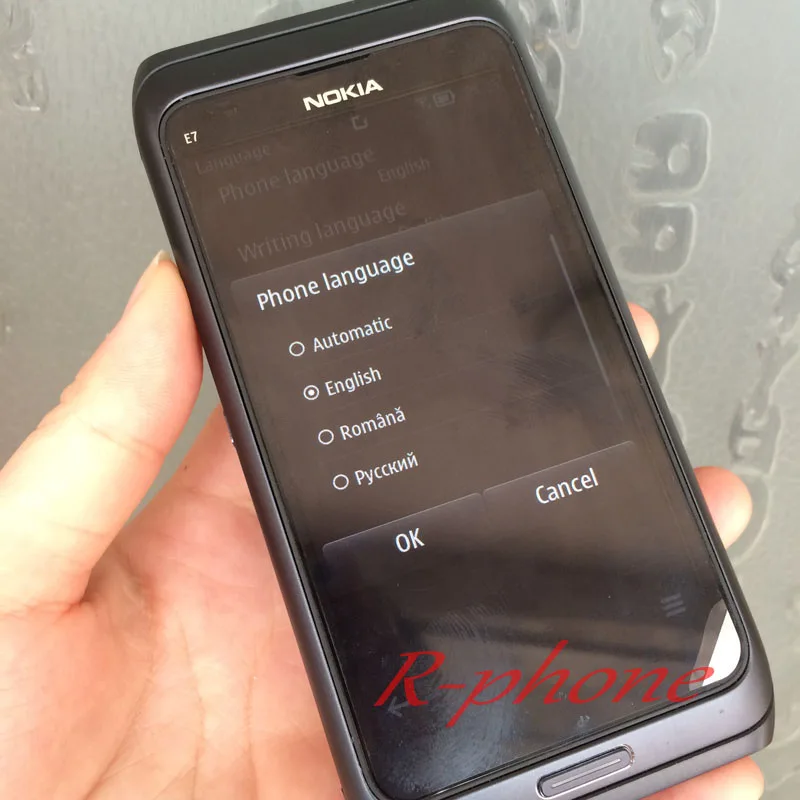second hand iphone Nokia E7 Refurbished Mobile Phone GSM 3G WIFI GPS 8MP QWERTY English Arabic Russian keyboard Original Unlocked refurbished samsung phones