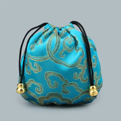 Дешевая атласная ткань небольшой Рождественский подарок сумки для мешочек для драгоценностей с завязкой Ремесло Упаковка 200 шт/партия - Цвет: Сиренево-синего цвета