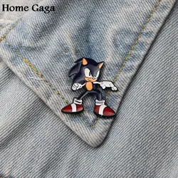 10 шт./лот Homegaga Sonic The Hedgehog цинк булавки для галстука рюкзак Броши Одежда для мужчин и женщин шляпа Декоративные значки медалей D1332