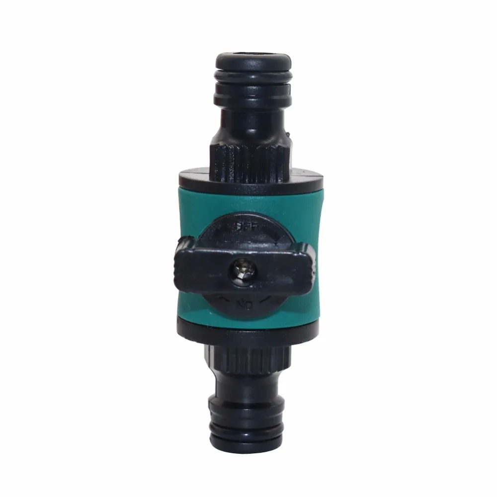 

10 PCs prolong hose connector joint with valve for irrigation system garden hose connector can connect 3/4 inch Quick connection
