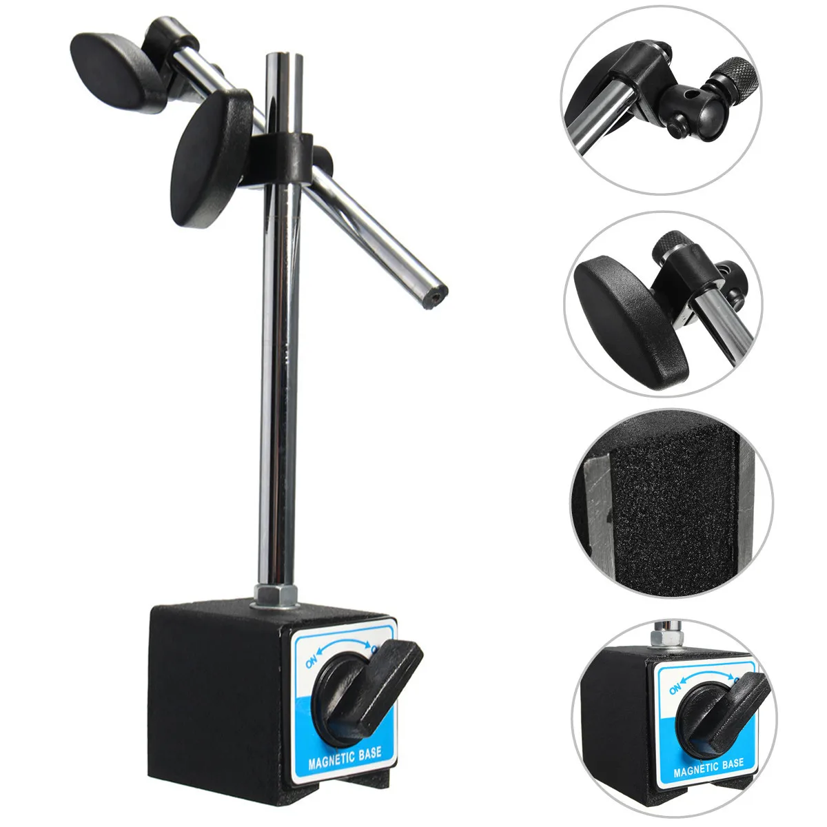  ZEAST Universal Magnetic Base Holder Dial Test Indicator Gauge Flexible Magnetic Stand Table Scale 