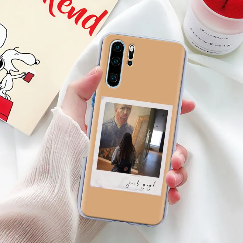 art aesthetic van Gogh Mona Lisa painting Phone Case coque for Huawei P30 Pro P10 P20 P30 Lite P8 P9 Lite P Smart Plus case