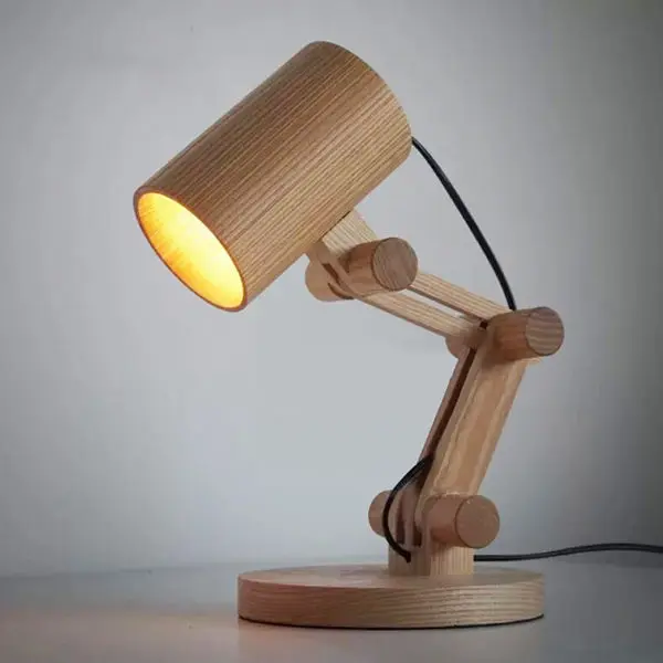 Horsten Дизайнерские деревянные настольные лампы, Настольный светильник, украшение для гостиной, спальни, 110-240 В, твердая деревянная настольная лампа, светильник, домашний декор - Цвет абажура: Style A