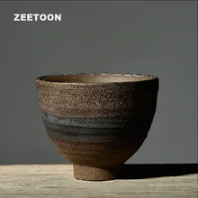 Zen estilo japonés Vintage de cerámica gruesa taza de té hecha a mano Kung Fu té Set maestro taza tazón de té decoración creativa del hogar nuevo