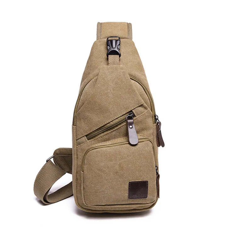 5 Colors New Canvas Chest Bag Fashion Designer Men's Polyester Sling Bags Chest Pack Crossbody Men Bag