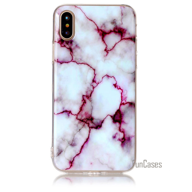 Case For iphone X / 10 Retro Marble Pattern Design Texture Soft Cases Cover coque For iPhone8