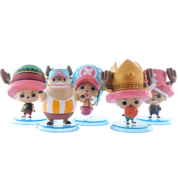 

5pcs/set 8cm One Piece Tony Tony Chopper Action Figures Anime PVC brinquedos Collection Figures toys