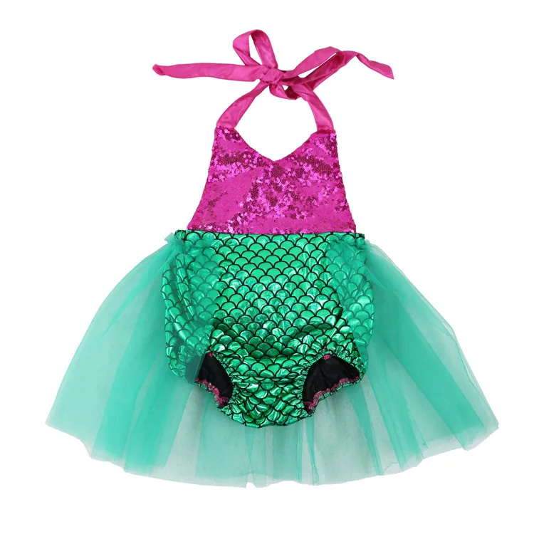 best Baby Bodysuits Baby Girls Sequins Tutu Summer Mermaid Baby Rompers One-Pieces Multi Color Toddler Baby Clothing Girl Rompers coloured baby bodysuits