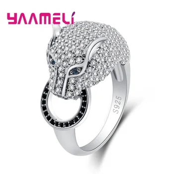 

Brilliant Fine 925 Sterling Silver Special Animal Shape Design Finger Rings Present Crystal Jewelry For Women Female