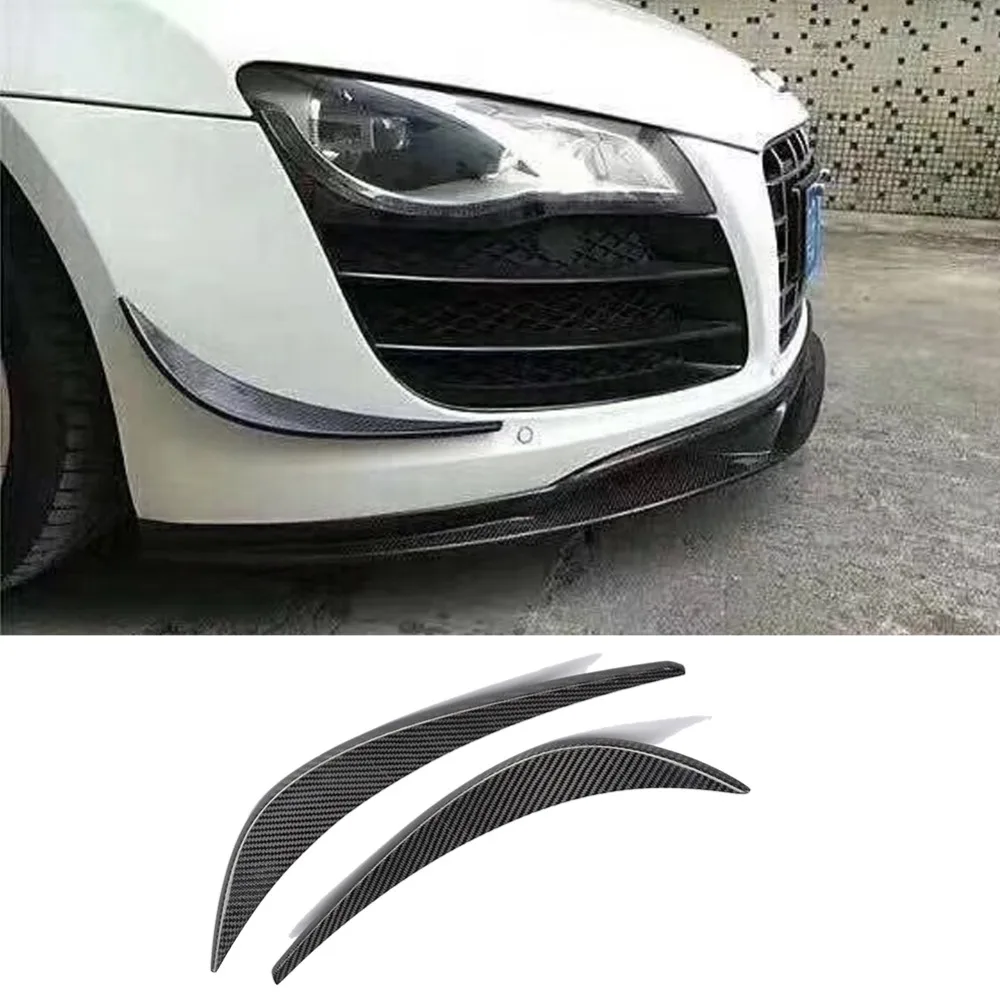 Передний бампер из углеродного волокна боковые уголки спойлер для Audi R8 2008 2015