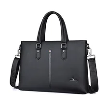 Высококачественная деловая сумка мужской портфель сумка из искусственной кожи черная роскошная сумка для ноутбука от дизайнера офисный большой портфель