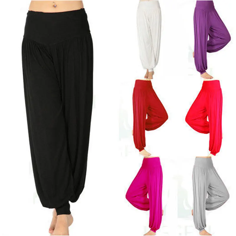2016 mujeres ocasionales legging deportes mujer Pantalones flojos de los bloomers legging más tamaño Pantalones mujer puro color leggins k044