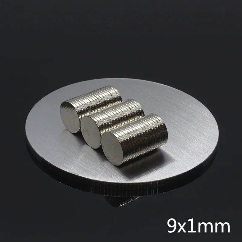 

10Pcs 9 x 1 mm Mini NdFeB Rare Earth Super Strong Magnet Disc Small Round Neodymium Magnet powerful magnetic permanent magnets