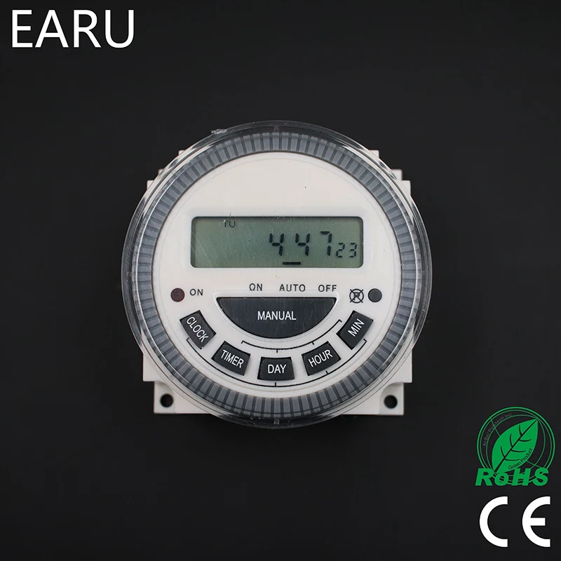 ERU TM619 AC 220V 230V 240V цифровой lcd Таймер питания программируемый реле времени с UL указанным Реле 16А, простая проводка