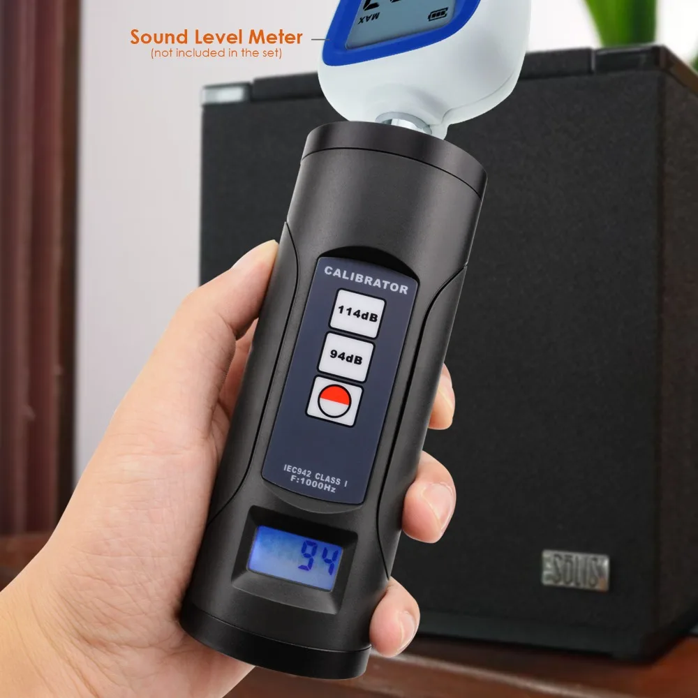 Цифровой измеритель уровня звука калибратор 94dB и 114dB для микрофона 1/2 &quotи 1&quot