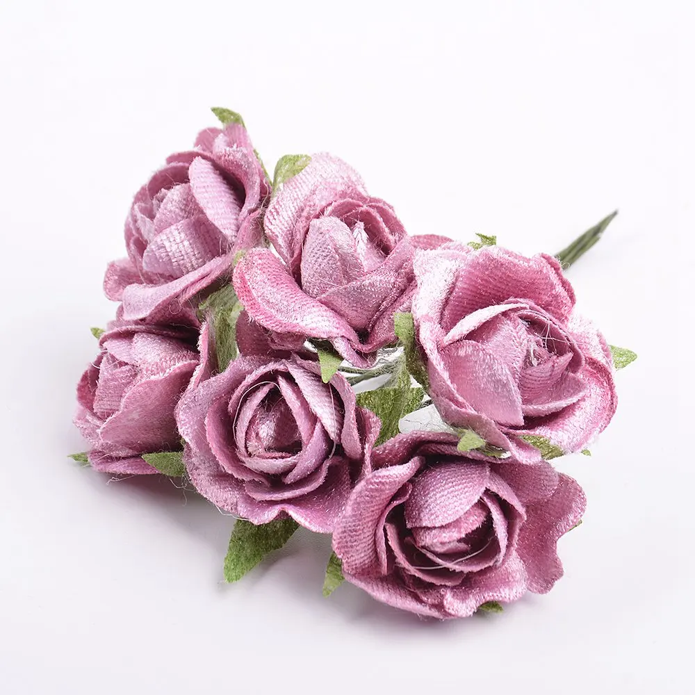 6 шт./партия Высокое качество искусственный цветок из шелка Розы Искусственные цветы украшение дома DIY ВЕНОК скрапбукинга обувь и одежда