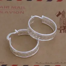 AE085 модная серебряных серег, 925 серебряные ювелирные изделия, резные линии круга/bdyajvfa belajvsa