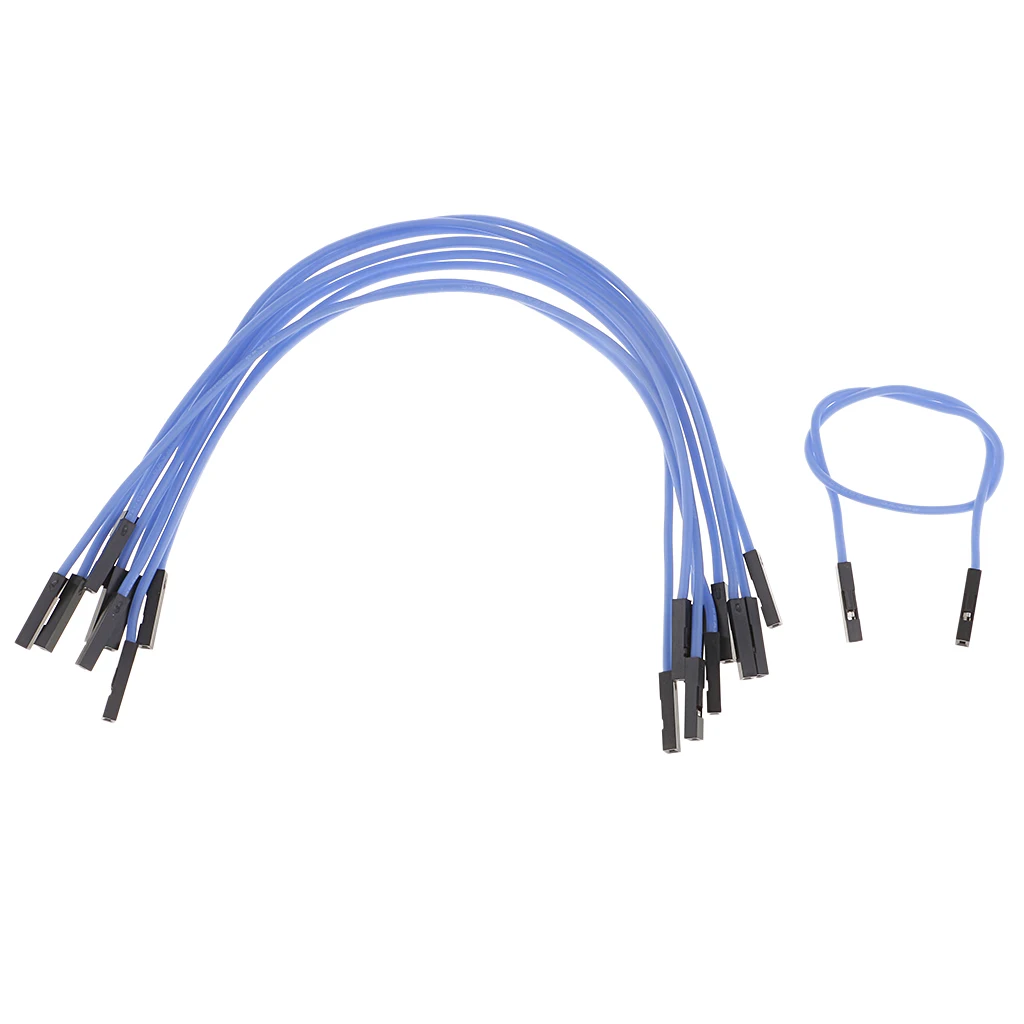 10Pcs 20cm Soft Silicone Jumper Cable Wire Dupont Line Female to Female for Breadboard//DIY/Raspberry Pi/Robot/RC Models