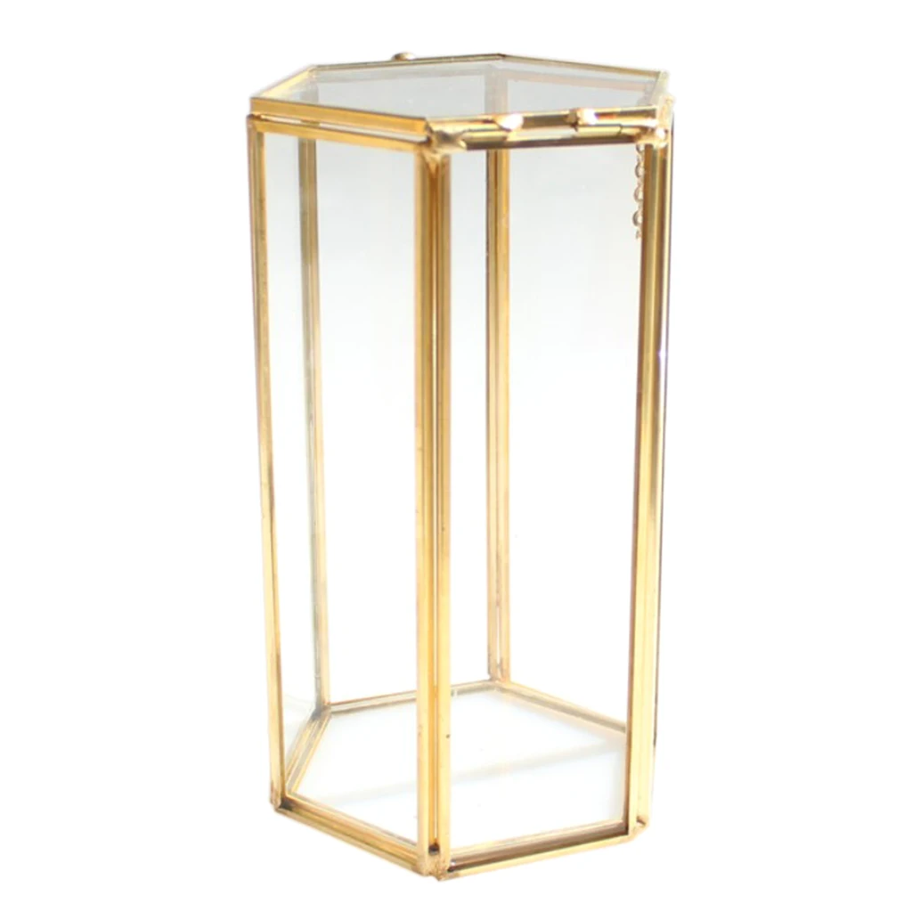 

Modern Hexagon Glass Geometric Terrarium Tabletop Planter Succulent Fern Moss Box Pot Container Wedding Favors