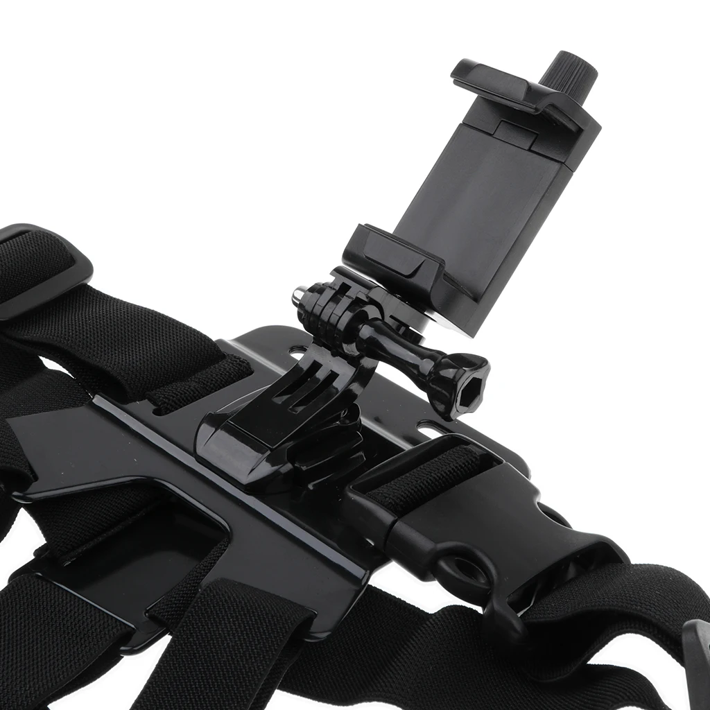 Mobile Phone Chest Mount Harness Strap Holder Cell Phone Clip Action Camera for Samsung iPhone Plus Adjustable straps