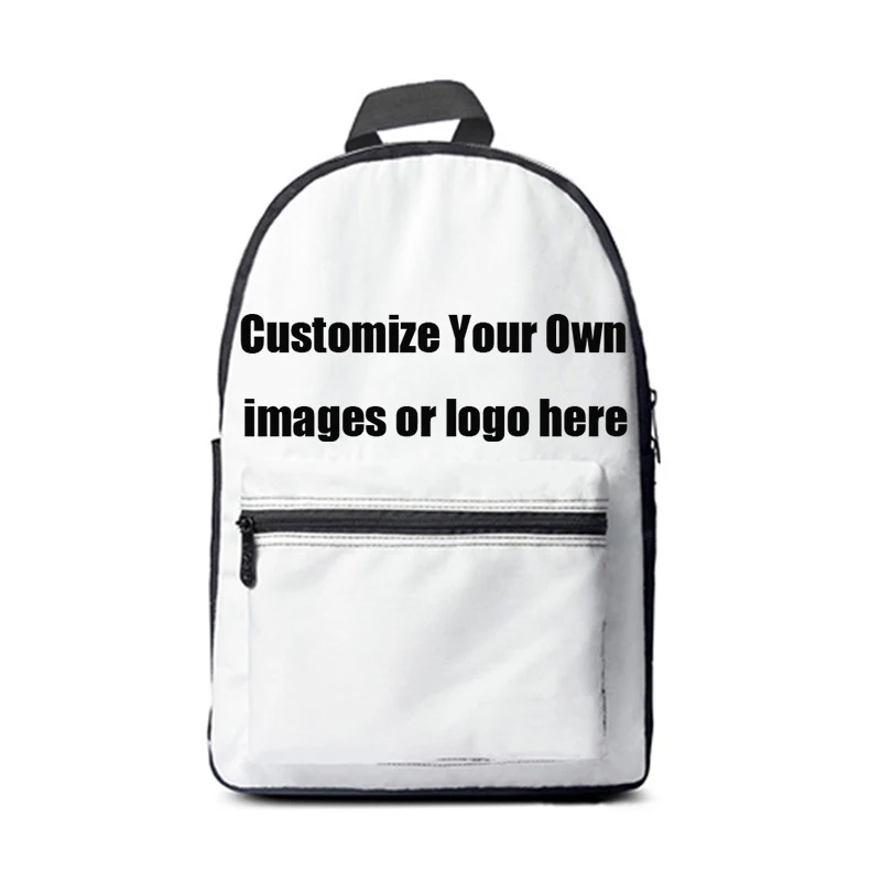 

Customized Images or Logo Backpack Bags Women's Men's Casual Backpack School Satchel Teenagers Rucksack Book Bag Canvas Backpack