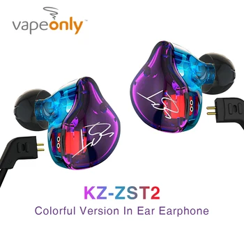 

Vapeonly KZ ZST Pro In Ear Earphone Colorful Hybrid HIFI Bass Headset Earbuds with Mic Armature Dual Driver Sports Earphones