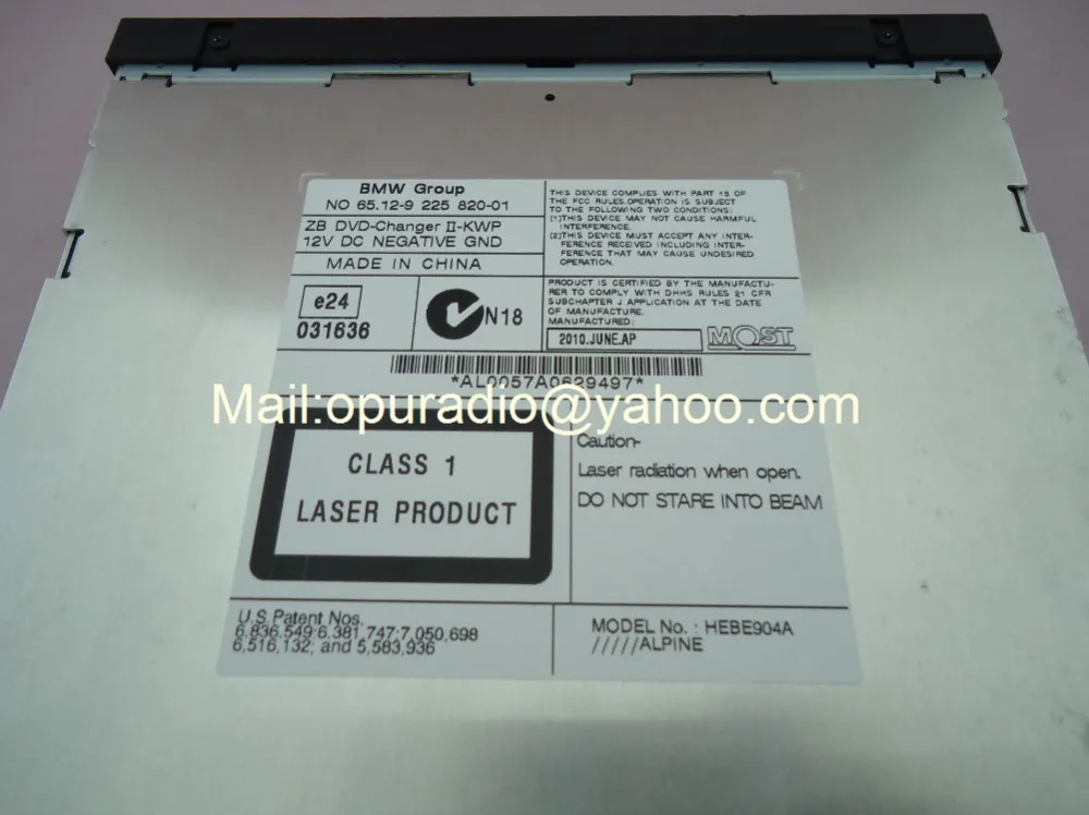 Sale Oiginal brand new Alpine 6 DVD changer optical fiber HEBE904A MOST for BMNW Group NO.65.12-9 X5 X6 7 series car audio systems 1