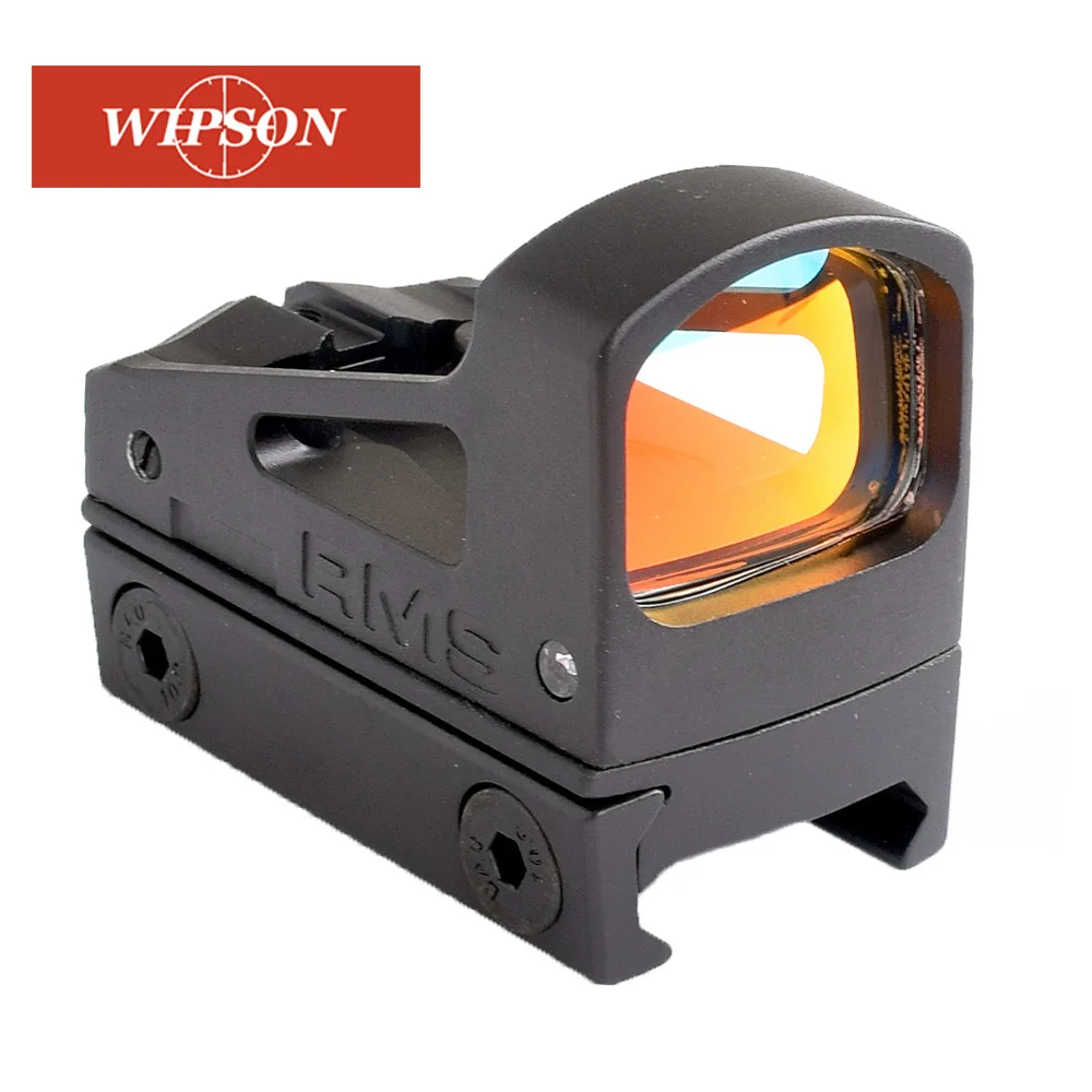 WIPSON Tactical RMS Reflex Mini Red Dot прицел с вентилируемым креплением и распорками для Глок для страйкбола пистолет