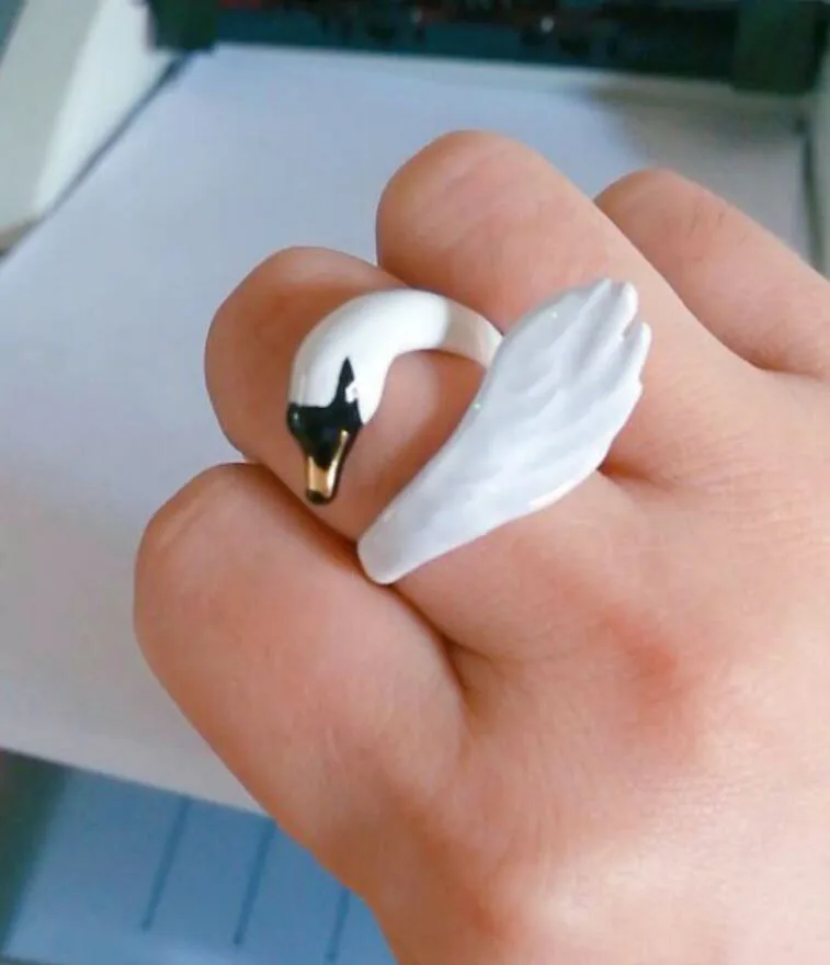 CSxjd медные дизайнерские кольца золотого цвета роскошные изысканные милые кольца с эмалью в виде животных модное кольцо Гипербола