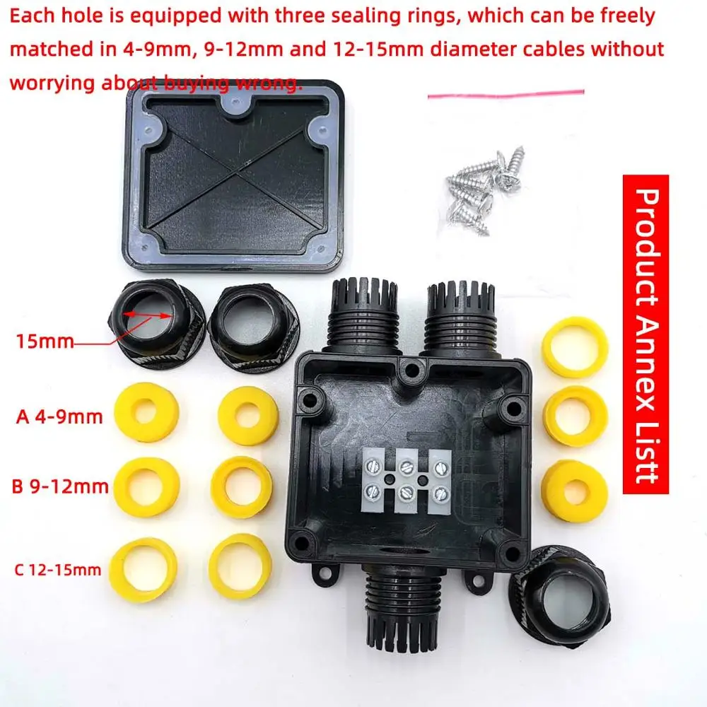 3 способа Пластик Водонепроницаемый внешняя коробка для распределиления электричества разъем провода IP68 распределительная коробка кабель для приготовления пищи на воздухе внешняя проводка