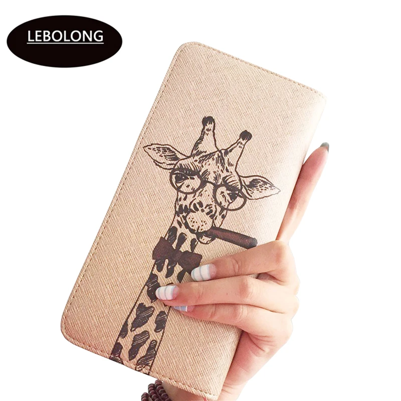 

New Korean Edition Lovely Fashion Ladies Wallet Female Long Zipper Original Cartoons Graffiti Large Wallet Coin Card Clutch Bag