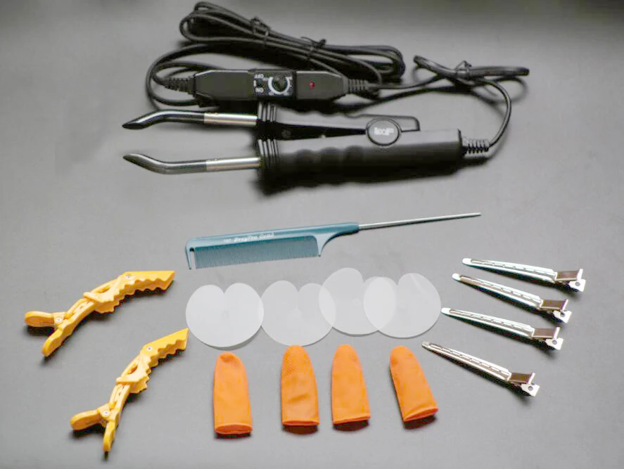 

618 Black color Top quality FLAT PLATE Fusion Hair Extension Keratin Bonding Tool Heat Iron hair connector