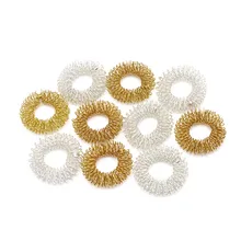 1PC Body Finger Massage Ball Rings Acupuncture Ring Health Care Gold/Silver Plated Cool For Body Massage Dropshipping 1PC Body Finger Massage Ball Rings Acupuncture Ring Health Care Gold/Silver Plated Cool For Body Massage Dropshipping
