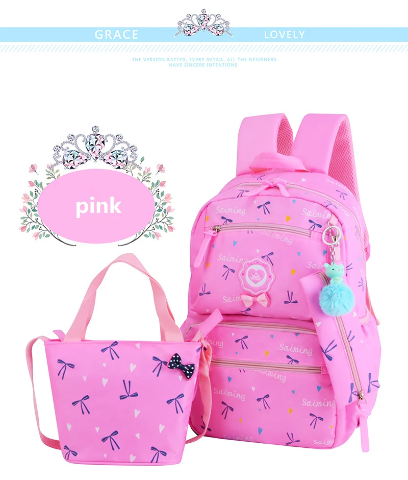 الحقائب المدرسية المراهقين الفتيات الطباعة حقيبة ظهر للسفر الاطفال الظهر العظمية 3 قطعة/المجموعة الظهر مدرسية mochila infantil